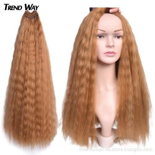 Wholesale Cheap Price 20 Inch Afro Kinky Curly Braids Hair Wavy Bulk Synthetic Crochet Braiding Hair Extensions For Women